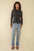 NLT Holloway Asymmetrical Shirred Mock Neck Top - Thumbnail 2