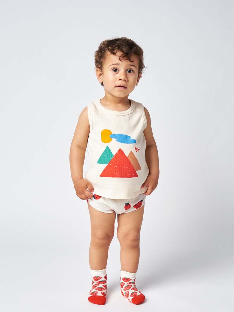 Bobo Choses Landscape Baby Tank Top - Off-White