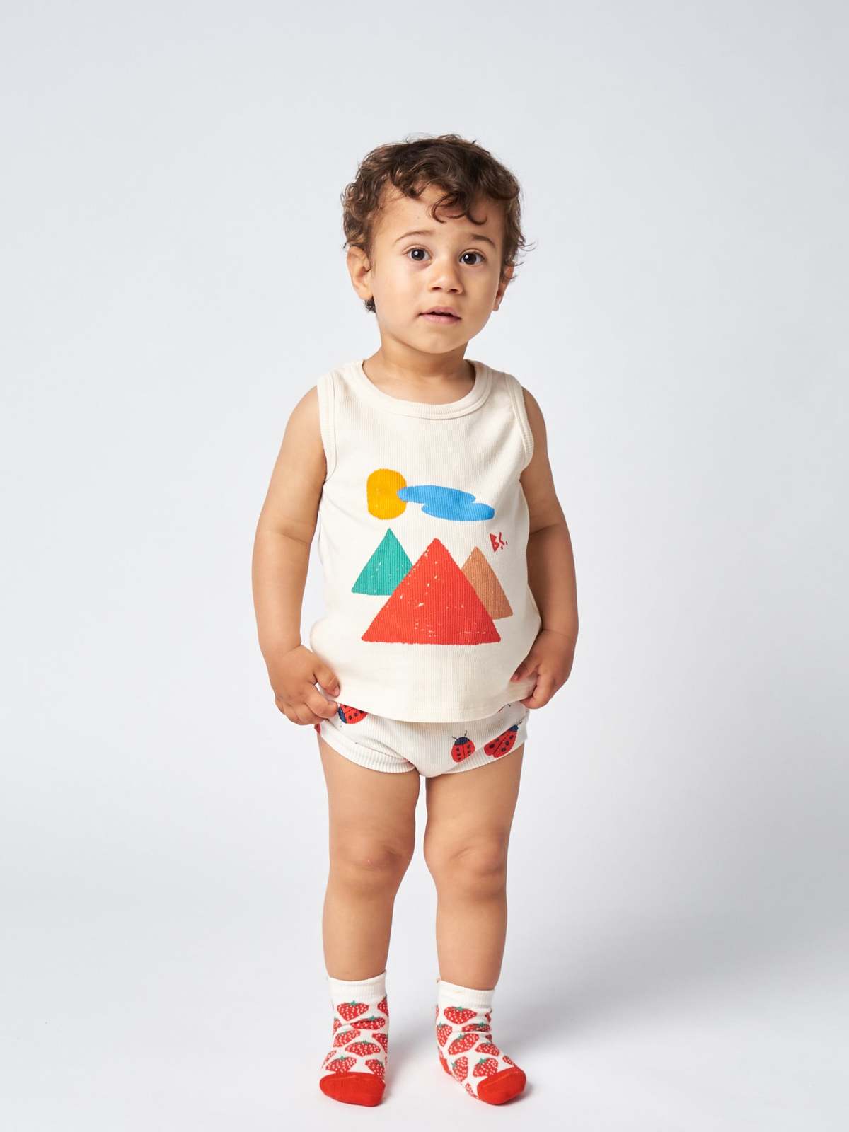 Bobo Choses Landscape Baby Tank Top - Off-White - Image 4 of 5