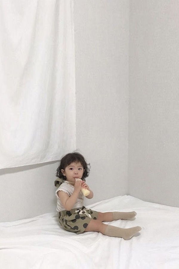 KIDS Nunu Biel Ruffled Tank - Alabaster