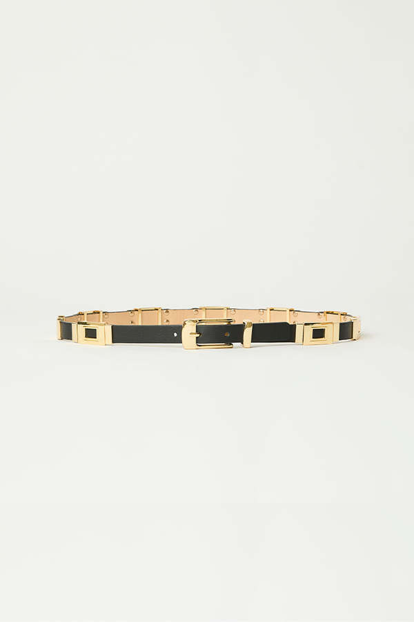 NEW B-LOW THE BELT women\'s roma leather belt in black/gold ROMY LEATHER BELT | B-low The Belt main image 4