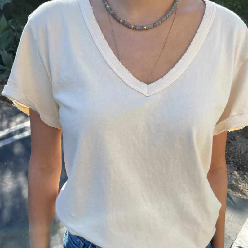 Le Bon Shoppe Organic Cotton La Vie Tee - Vintage White