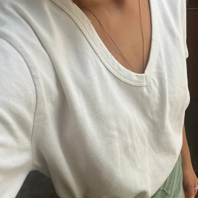 Le Bon Shoppe Organic Cotton La Vie Tee - Vintage White