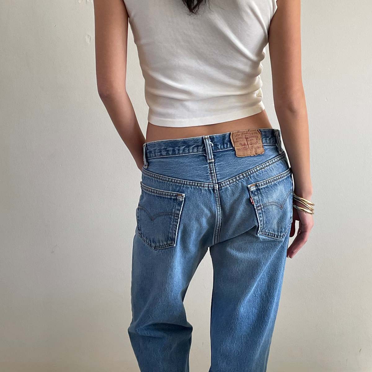 Levi's 501 Boyfriend Button Fly Jeans - Light Wash - Image 2 of 13