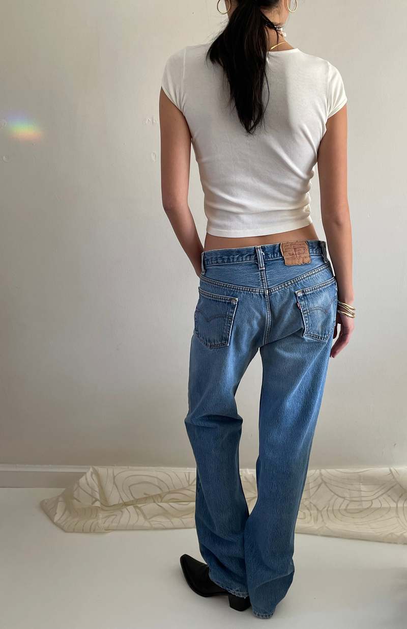 Levi's 501 Boyfriend Button Fly Jeans - Light Wash