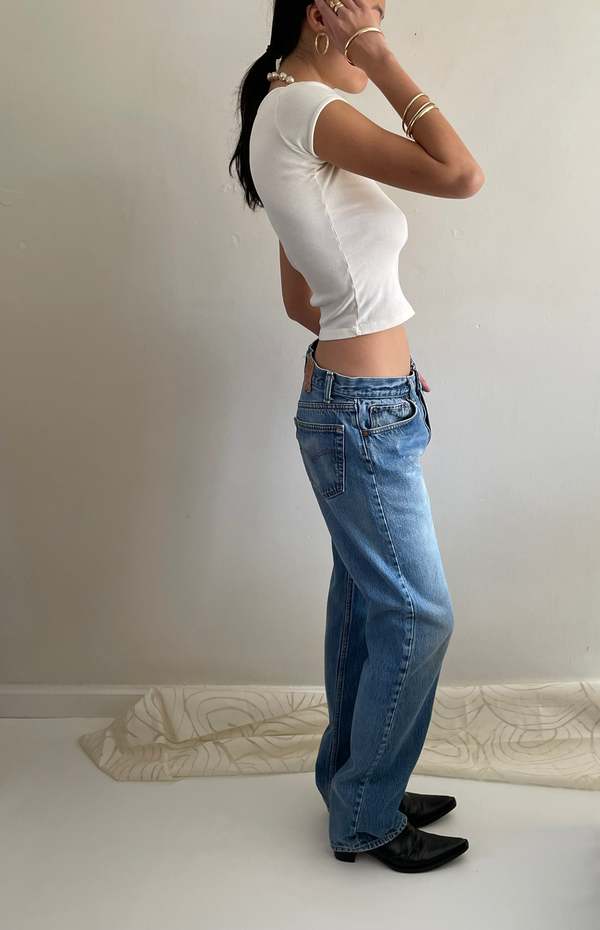 Levi's 501 Boyfriend Button Fly Jeans - Light Wash