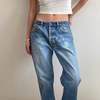 Levi's 501 Boyfriend Button Fly Jeans - Light Wash - Thumbnail 7