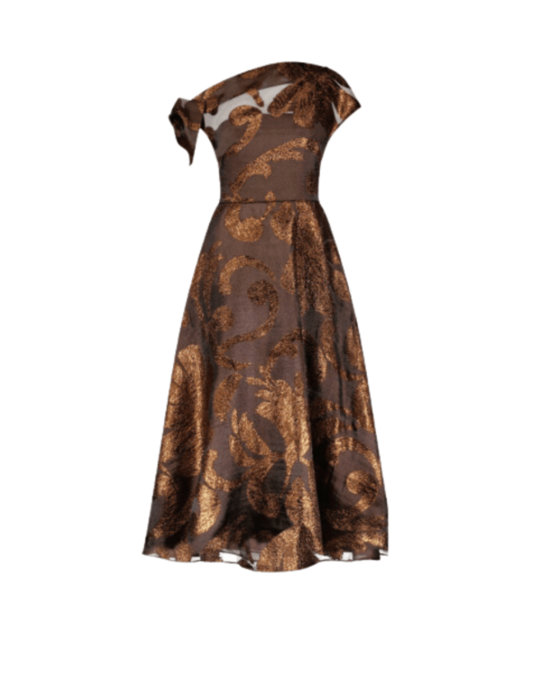 slim fit dress slacks Rose Fil Coupe Column Gown  Lela Rose