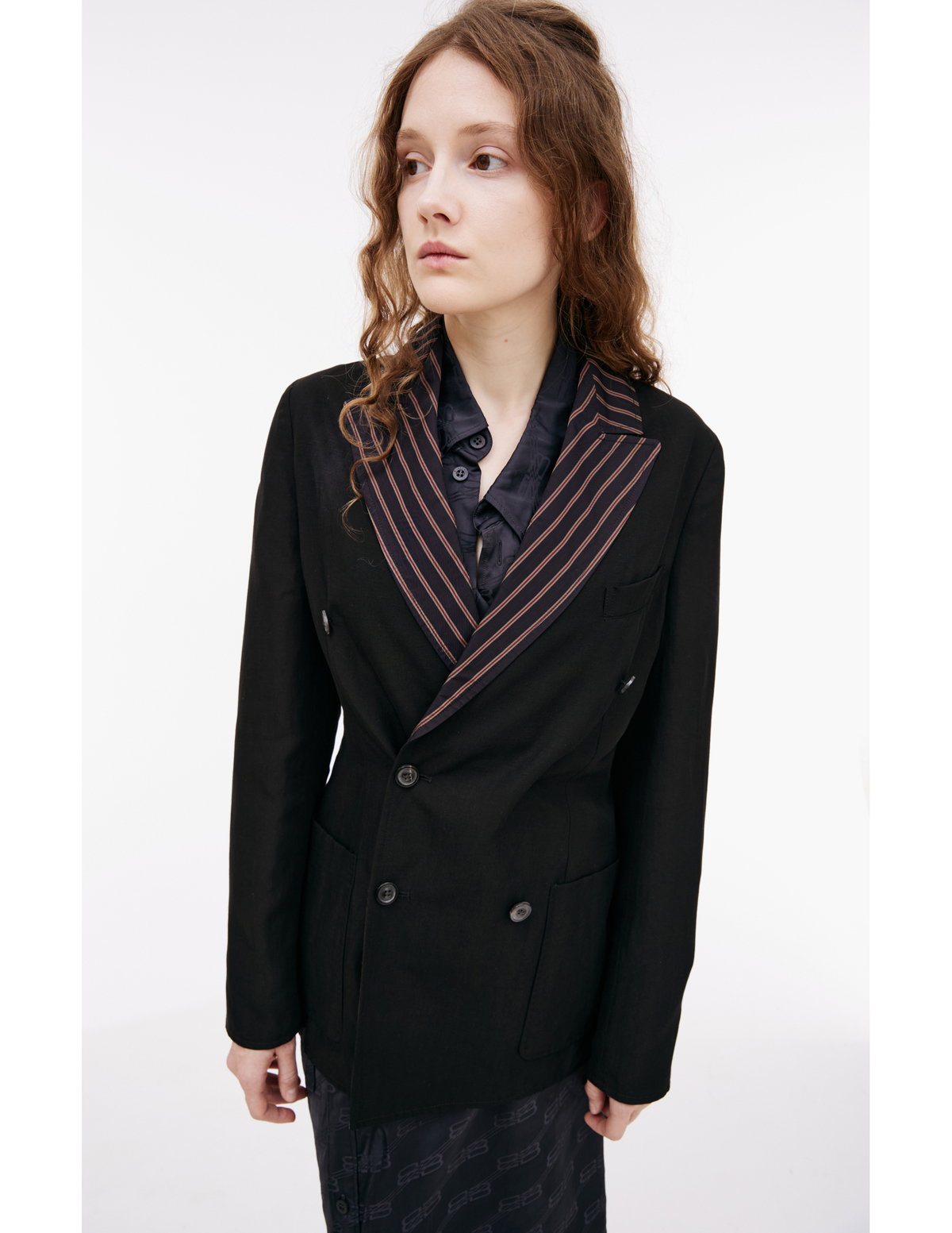 Maison Margiela Double-Breasted Blazer - Black | Garmentory