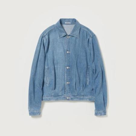 Namu Shop - Auralee Selvedge Faded Light Denim Blouson