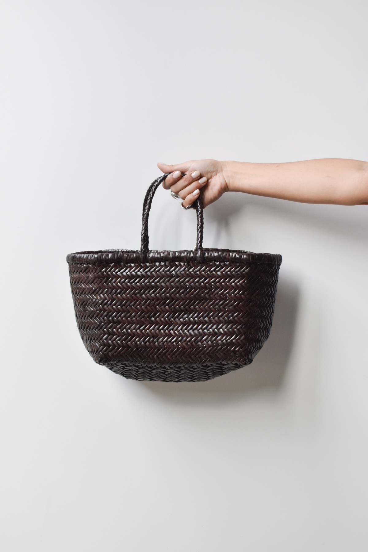 Dragon Diffusion Bamboo Triple Jump Basket Bag - Dark Brown | Garmentory