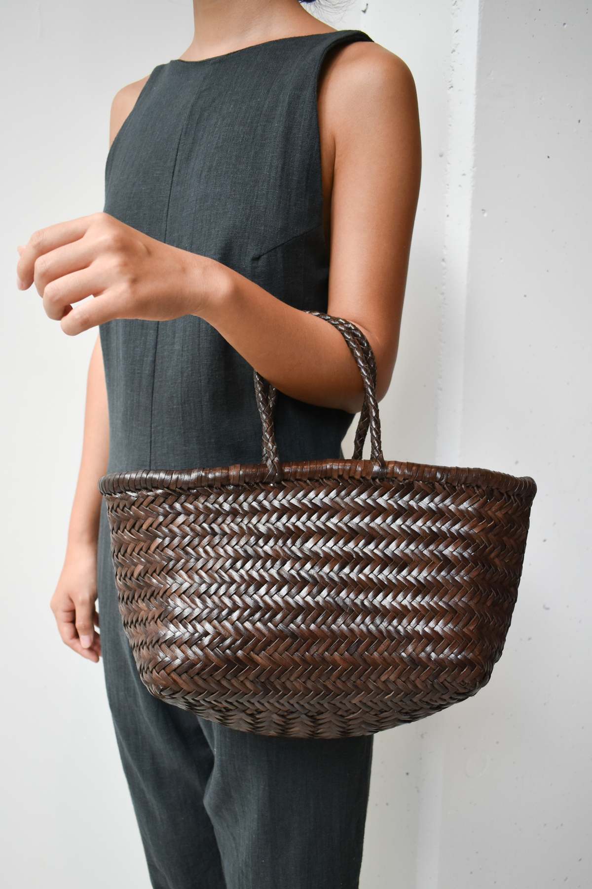 Dragon Diffusion Bamboo Triple Jump Basket Bag - Dark Brown | Garmentory