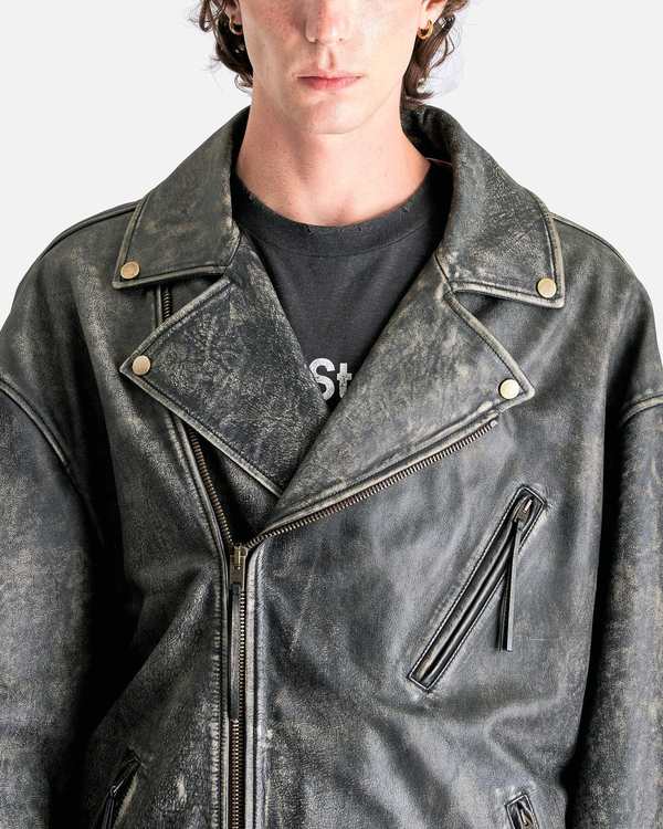Acne Studios Biker Leather Jacket - Black | Garmentory