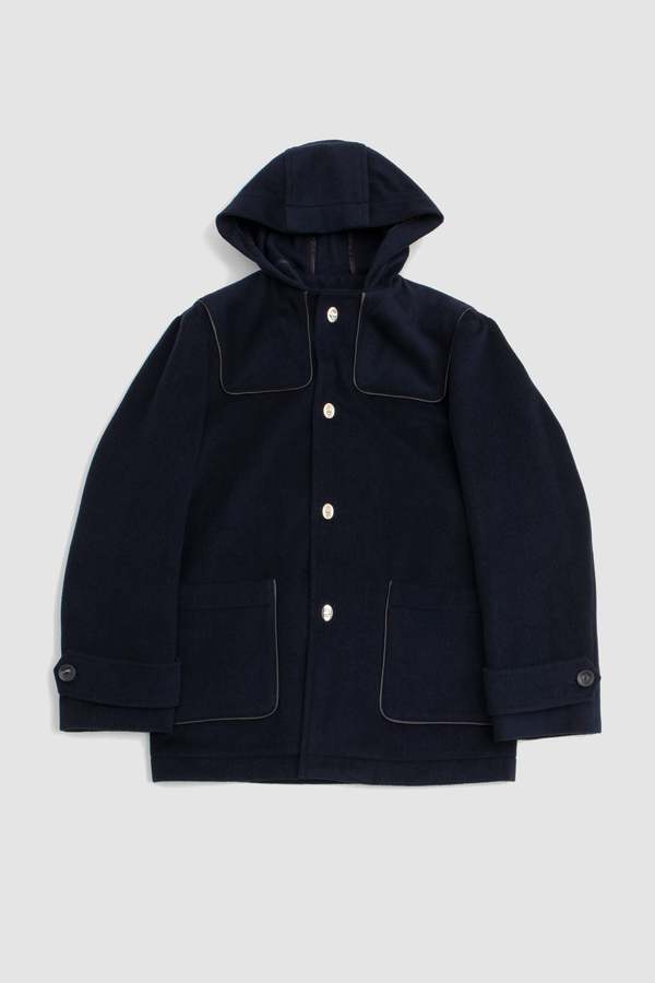 Wales Bonner Library Duffle Coat - Navy