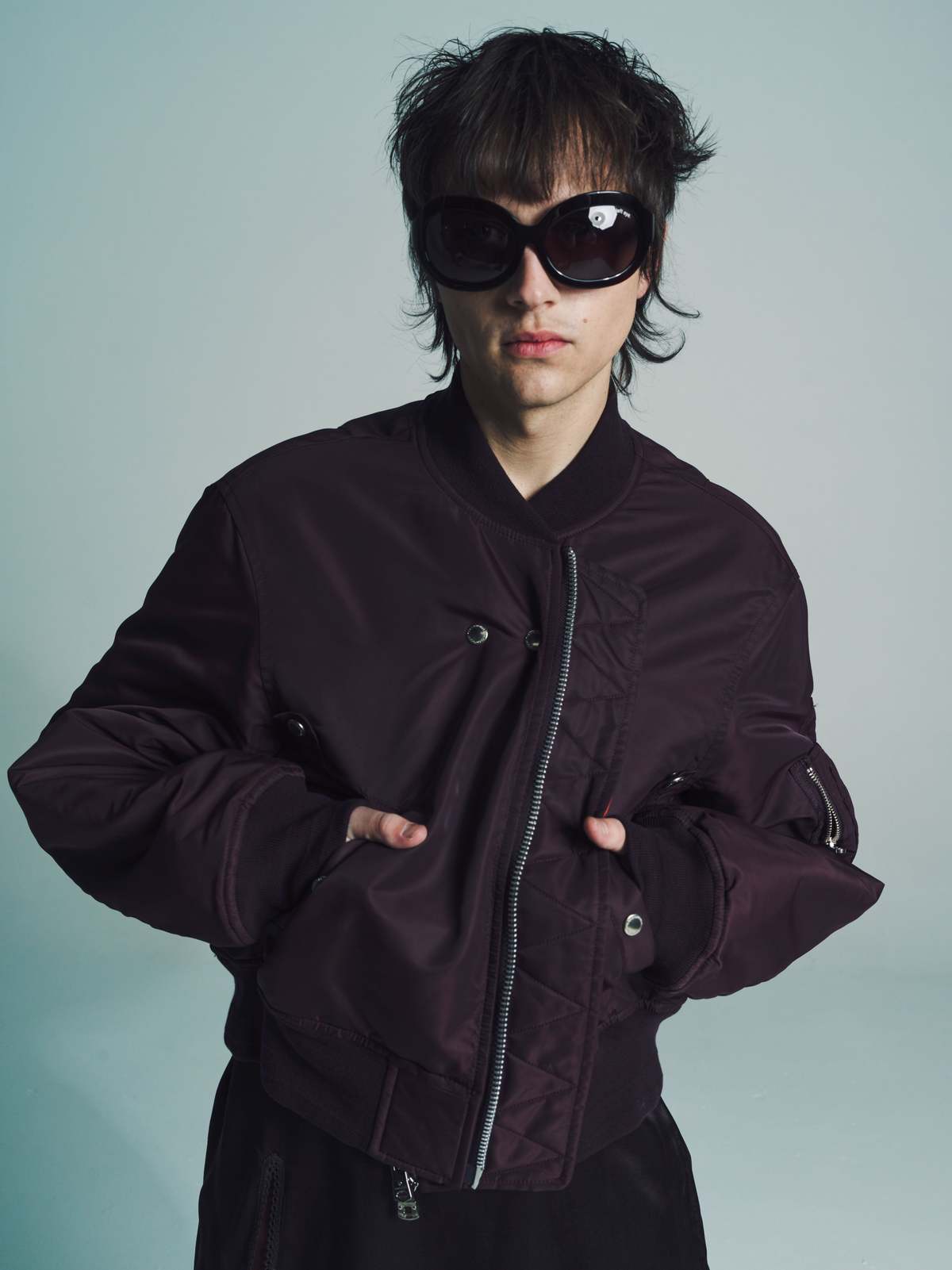 Maroon-Two-Way-Cropped-Bomber-