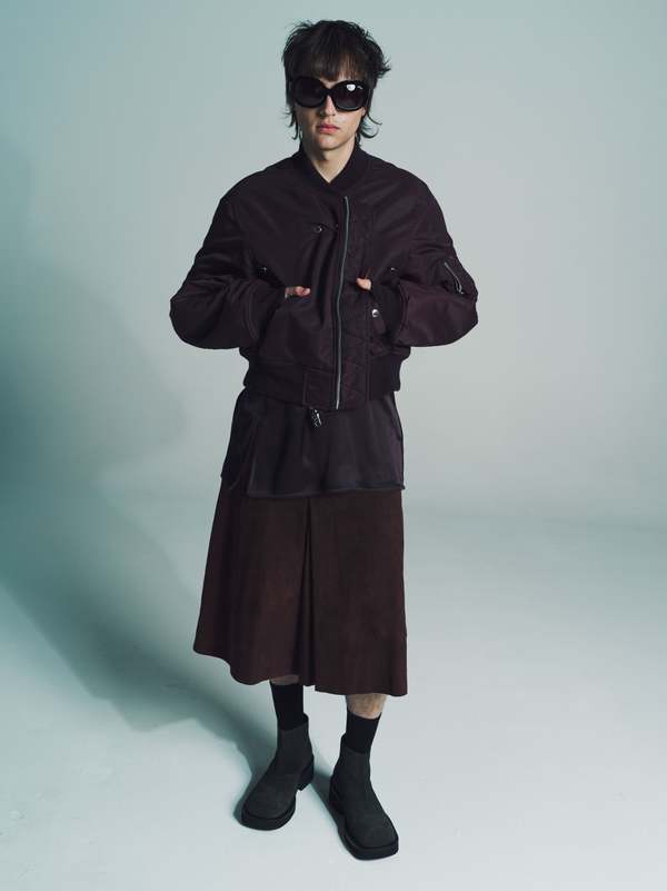 TAKAHIROMIYASHITA The Soloist. Two-Way Cropped Bomber Jacket