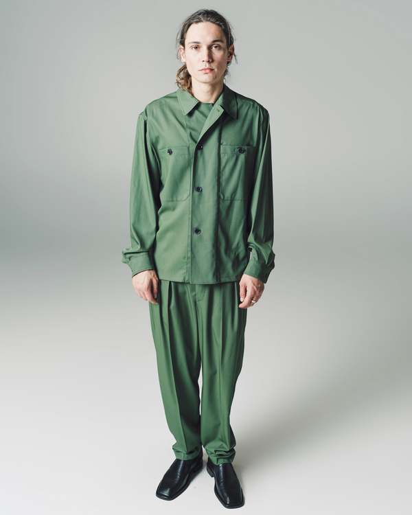 ジャケット・アウター LEMAIRE LIGHT FELTED WOOL LONG OVERSHIRT ジャケット・アウター LEMAIRE LIGHT FELTED WOOL LONG