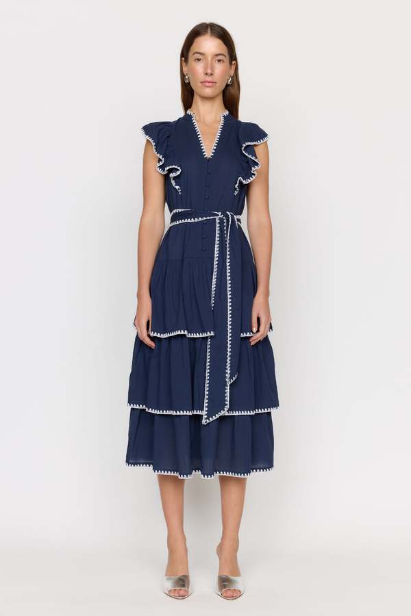 CHRISTY LYNN Greer Dress - Navy on Garmentory CHRISTY LYNN Greer Dress - Navy on Garmentory