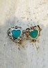 USELESSOBJECTS Blue Heart Amazonite Earrings - Thumbnail 2