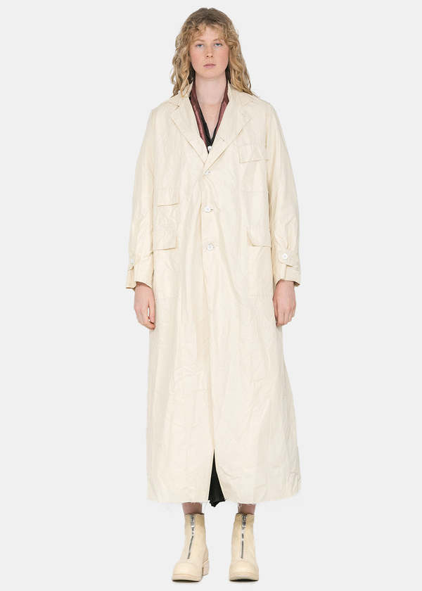 Elena Dawson Cream Cotton Coat - Cream