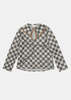 COMMUN'S Checkered-Style Shirt - Grey/White - Thumbnail 1