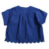 KIDS Tia Cibani Laurel Scalloped Blouse - Aegean Blue - Thumbnail 2