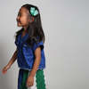 KIDS Tia Cibani Laurel Scalloped Blouse - Aegean Blue - Thumbnail 6
