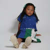 KIDS Tia Cibani Laurel Scalloped Blouse - Aegean Blue - Thumbnail 7