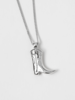 Wolf Circus Cowboy Boot Charm Necklace - Silver - Thumbnail 1
