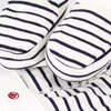 Petit Bateau Baby Hat and Booties Set - White with Navy Blue Stripes - Thumbnail 3