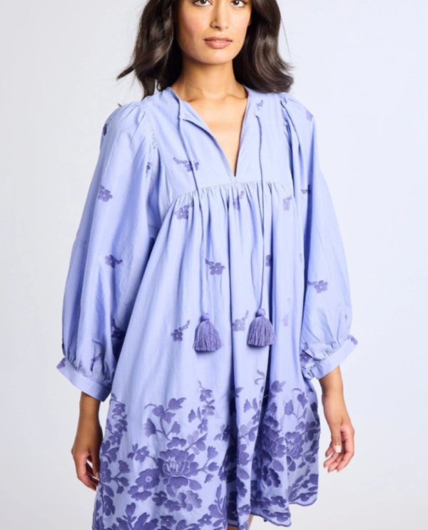 Mille Daisy Dress - Periwinkle Embroidery | Garmentory Mille Daisy Dress - Periwinkle Embroidery | Garmentory