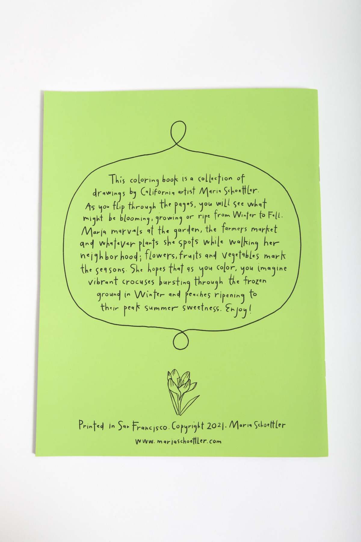 A Garden For All Seasons Coloring Book by Maria Schoettler | Garmentory