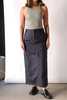 Tibi Crispy Nylon Maxi Skirt - Navy - Thumbnail 2