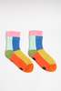 Verloop Kaleidoscope House Socks - Golden Olive Cobalt - Thumbnail 1