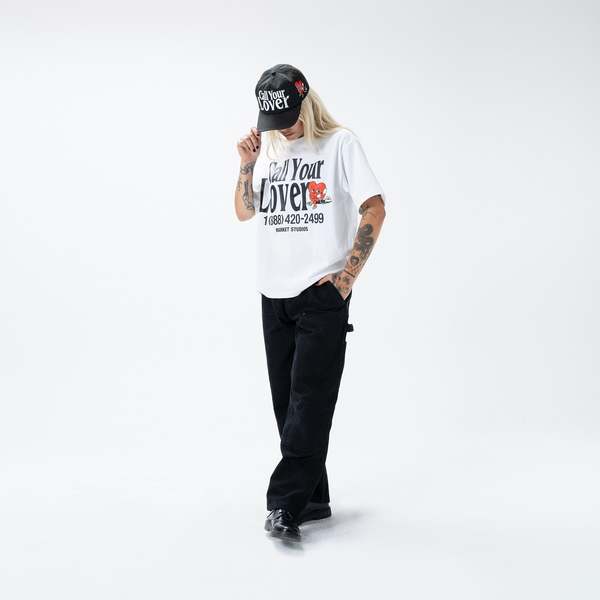 MARKET Call Your Lover 5 Panel Hat - Washed Black