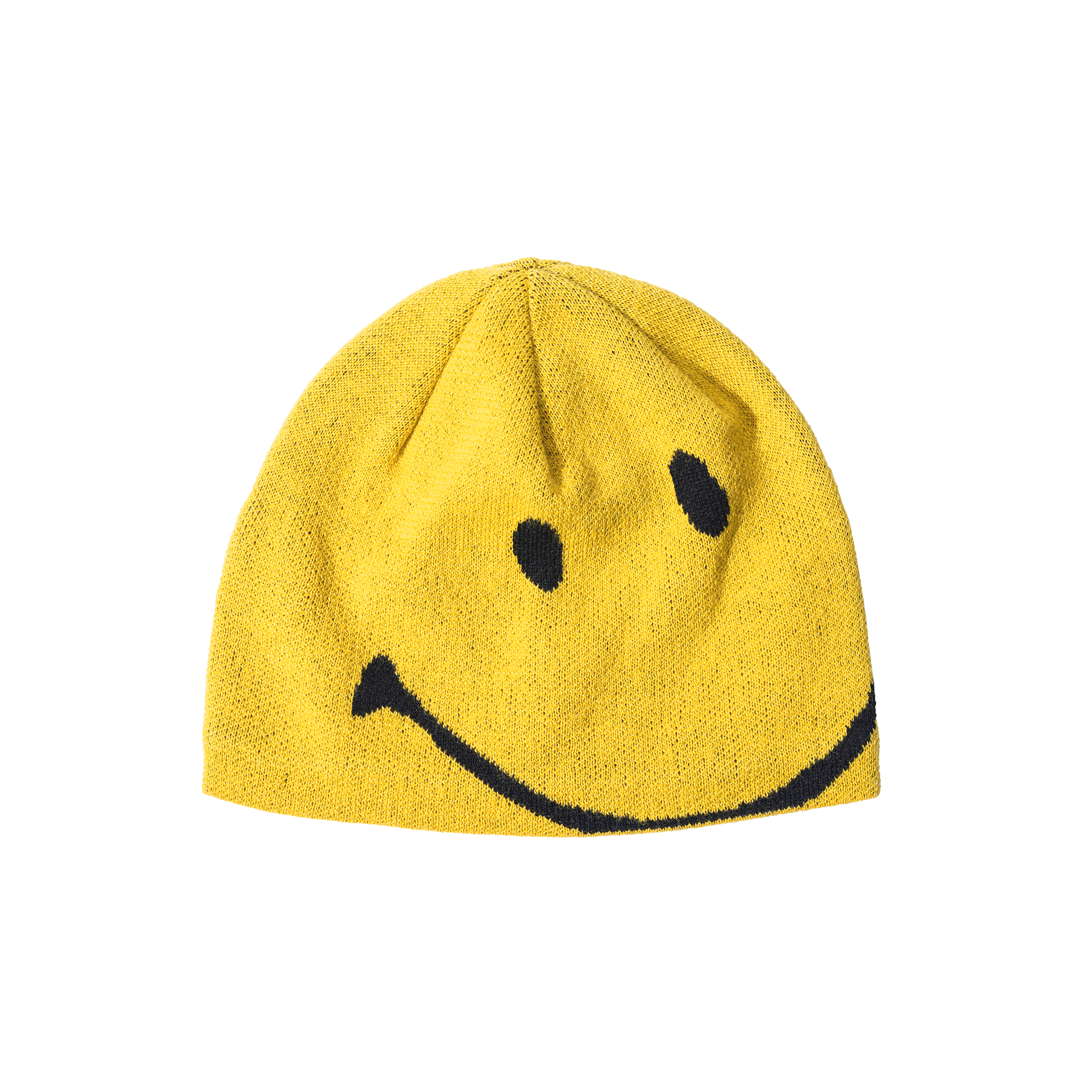 MARKET Smiley Skull Cap Beanie - Yellow/Black | Garmentory