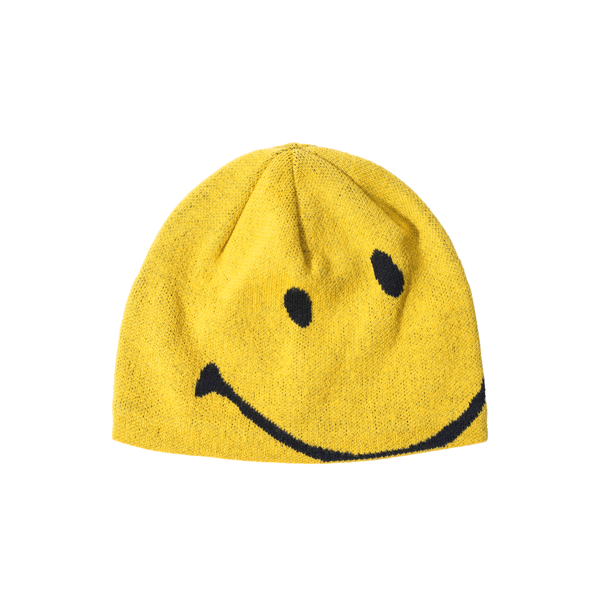 MARKET Smiley Skull Cap Beanie - Yellow/Black | Garmentory