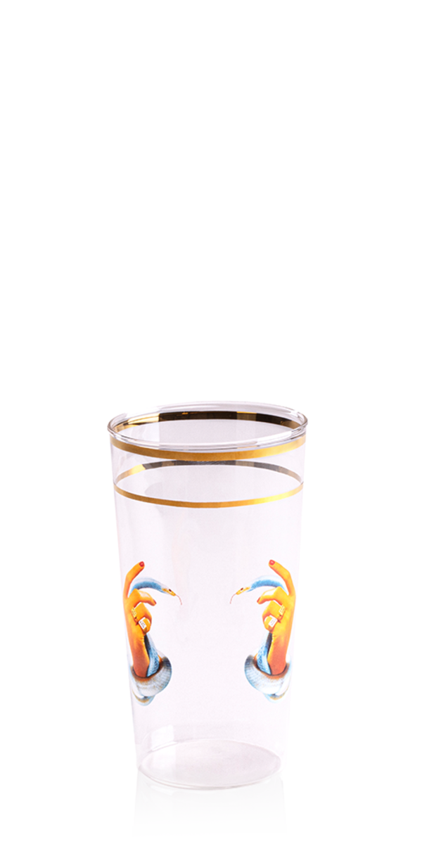 Seletti Hand with Snakes Glass