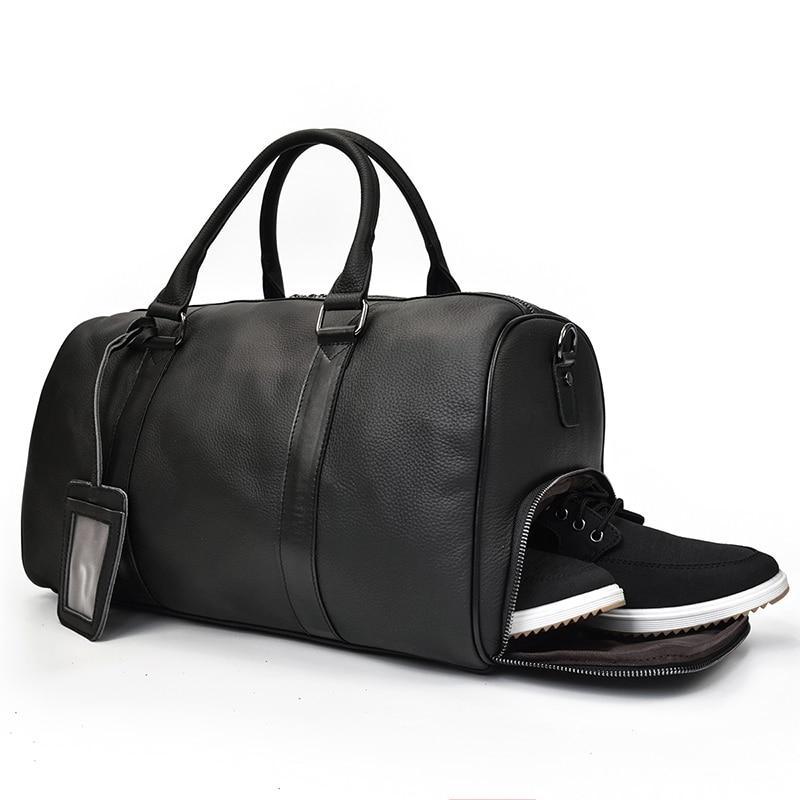 Steel Horse Leather Endre Weekender - Black