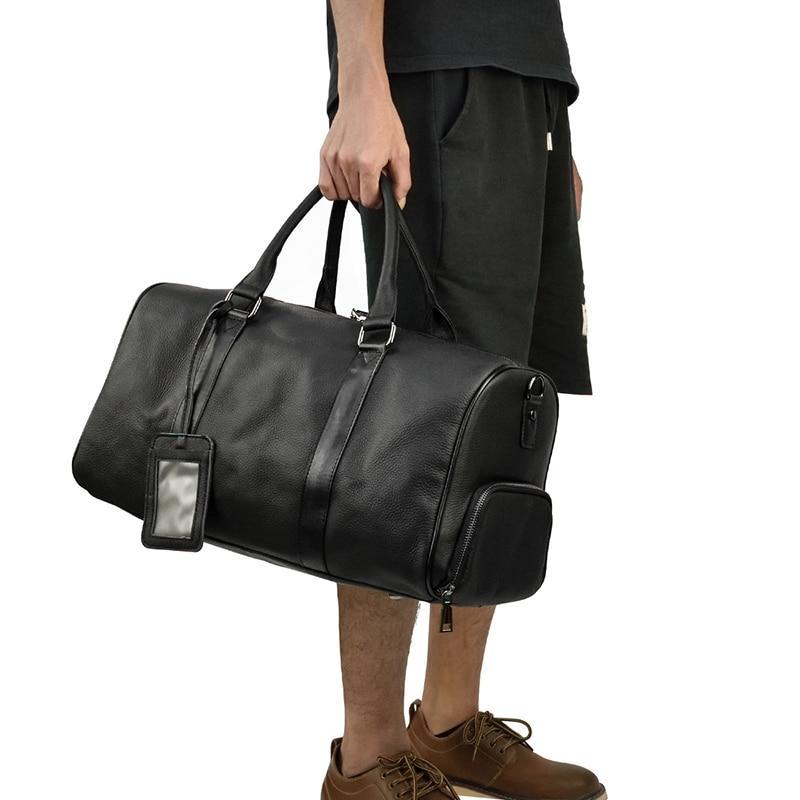 Steel Horse Leather Endre Weekender - Black