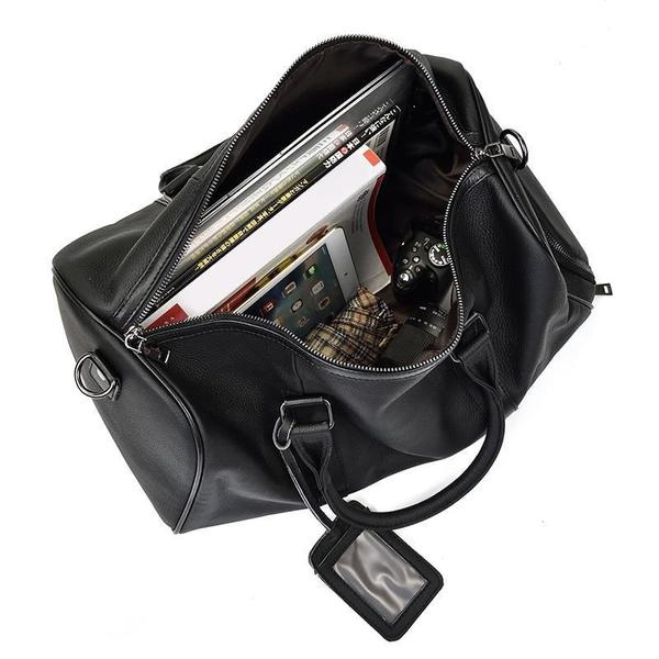 Steel Horse Leather Endre Weekender - Black