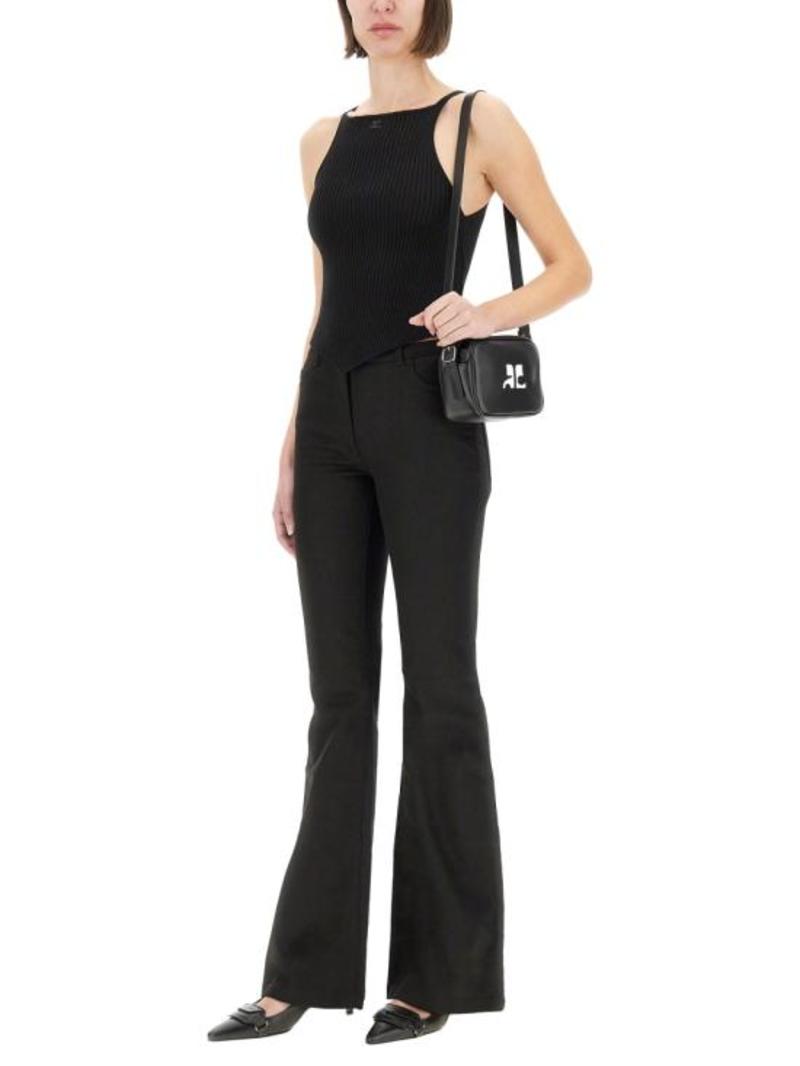 パンツ COURREGES Women Straight Pants 424CPA272WO01139999 Black Courrèges Outlet: Pants woman - Black | Courrèges pants