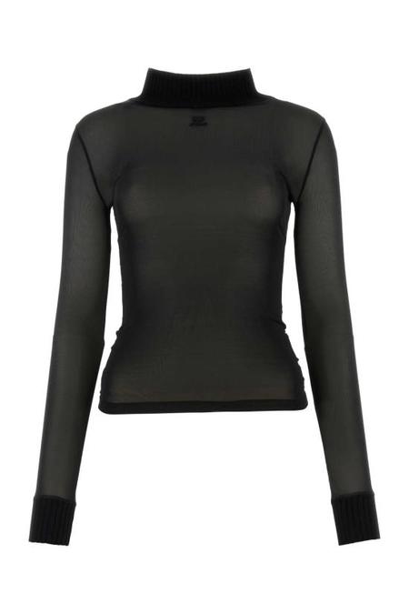 Tシャツ・カットソー COURREGES Women Tunic Tops 424JTS159JS0175 9999 BLACK Black COURREGES Tunic Top - Black | Garmentory