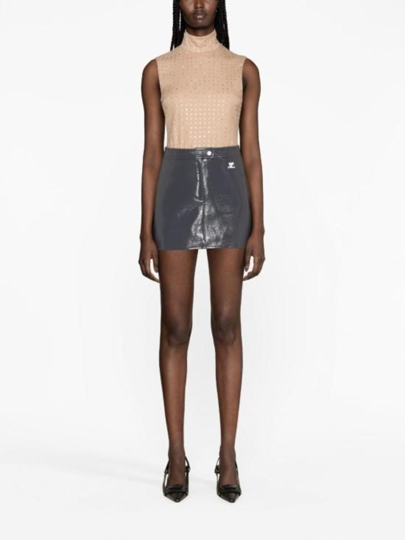 Courreges｜SHORTS/SKIRTS (JSH023JS0070 0098) COURREGES Short Skirt - Black | Garmentory