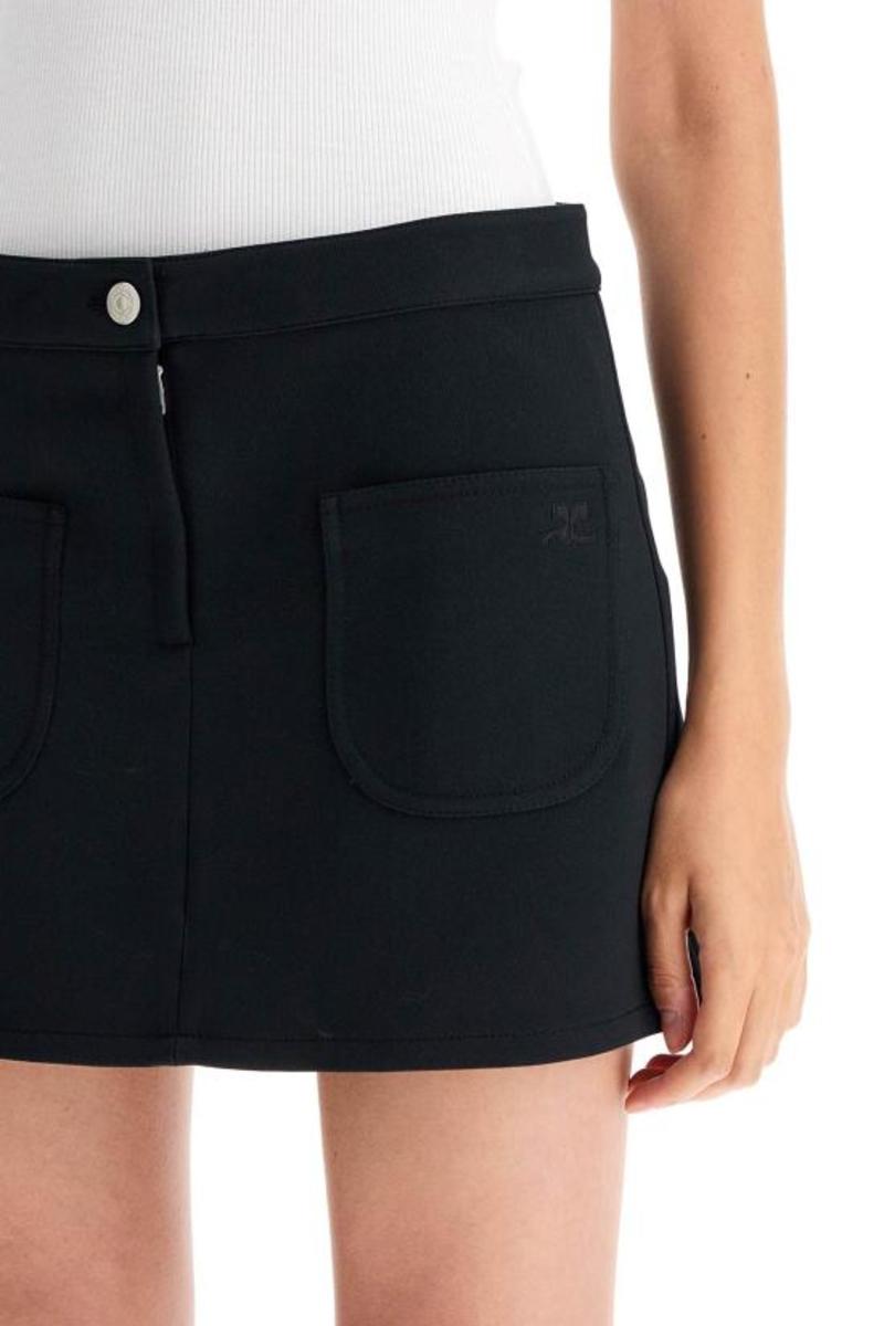 COURREGES Short Skirt - Black | Garmentory