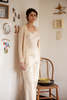 Erica Tanov Pima Cotton Belted Cardigan - Natural - Thumbnail 2