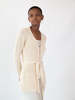 Erica Tanov Pima Cotton Belted Cardigan - Natural - Thumbnail 13