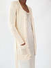 Erica Tanov Pima Cotton Belted Cardigan - Natural - Thumbnail 16