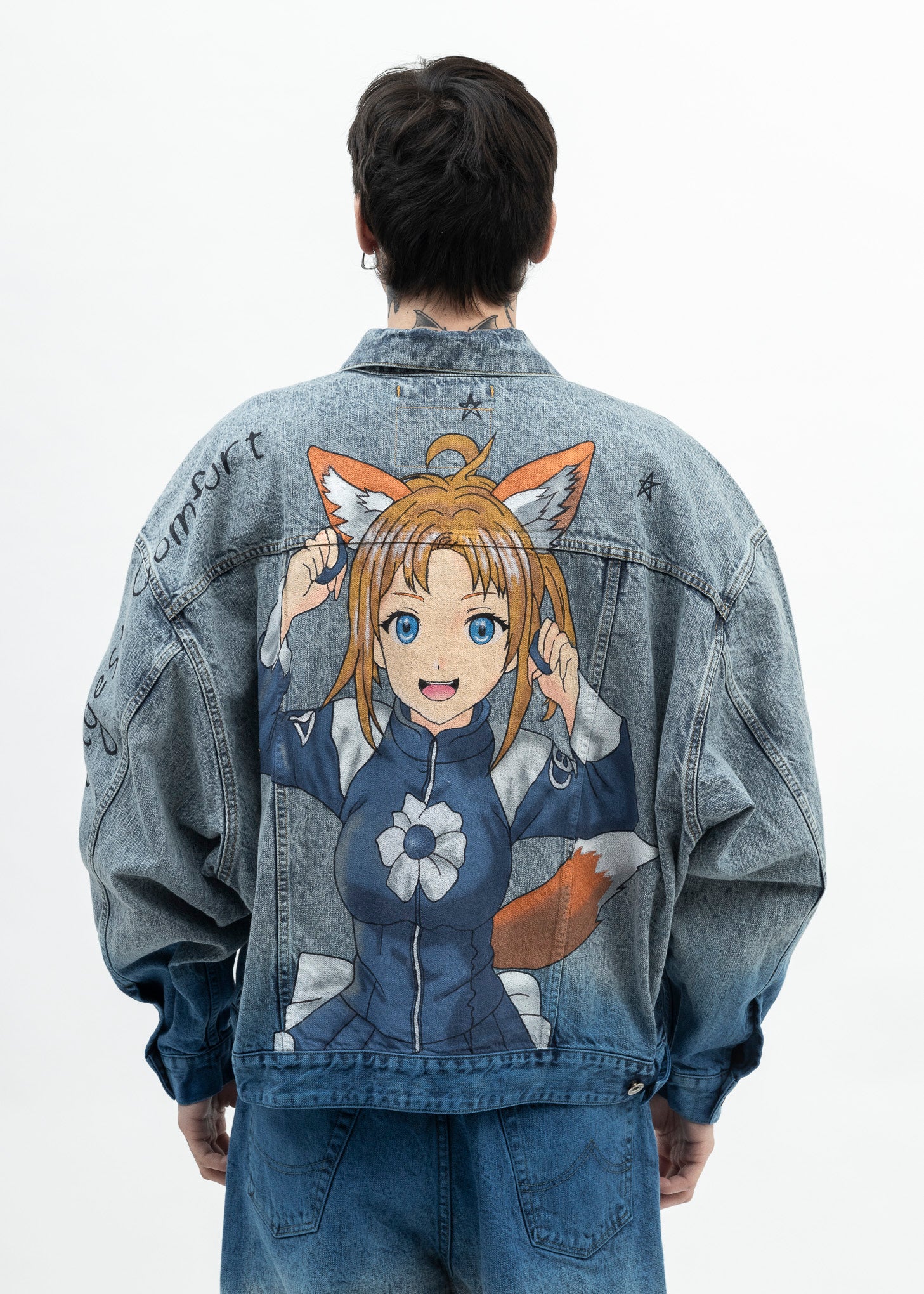 Doublet Anime Print Denim Jacket - Fox | Garmentory