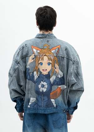 Doublet Anime Print Denim Jacket - Fox | Garmentory